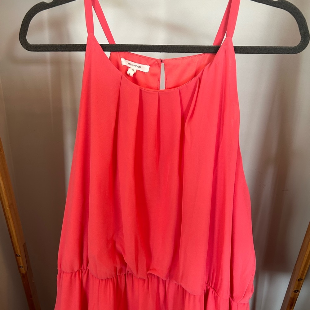 Maurices coral pleated mini dress size 2X - Picture 3 of 12